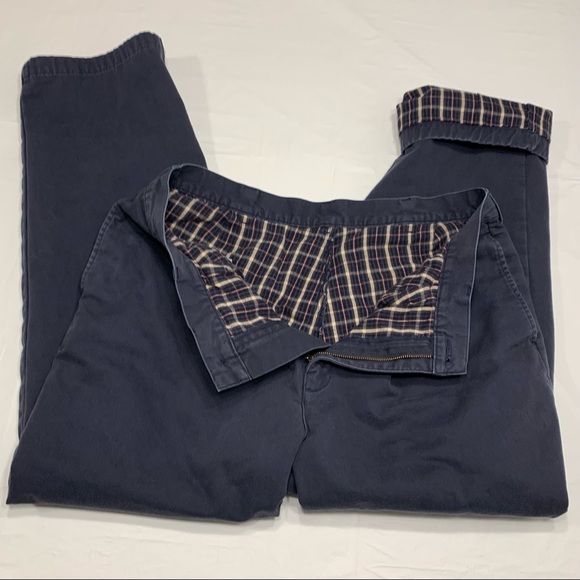Ll Bean Natural Fit Flannel Lined Chino 